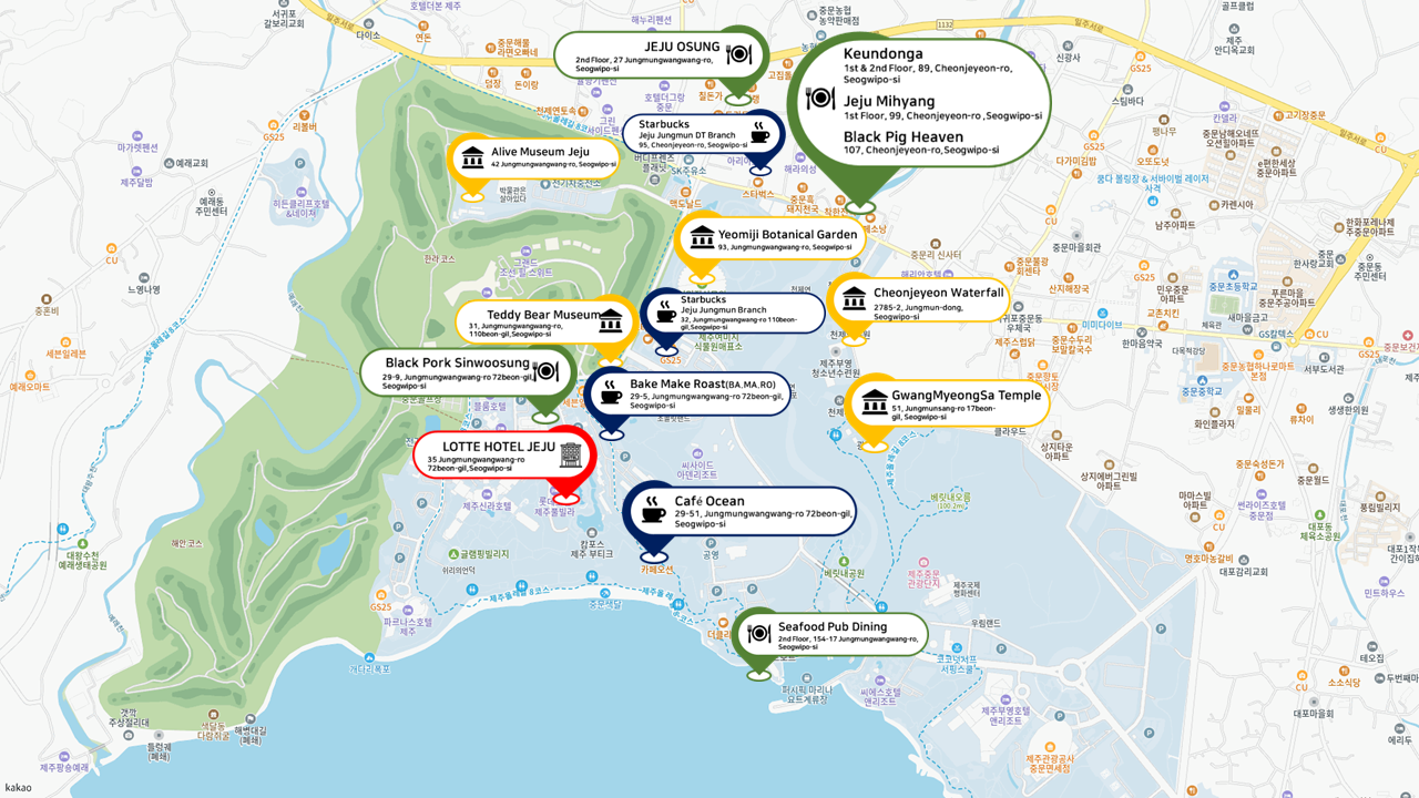 Nearby Restaurants Map (English)